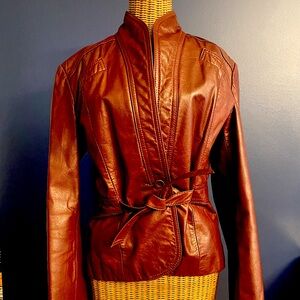 Vintage 70’s Bermans Oxblood/Burgundy Leather Blazer/Jacket—Womens (vintage) 12